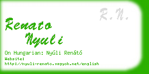 renato nyuli business card