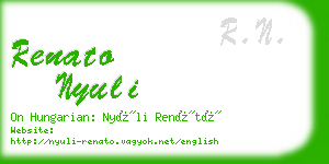 renato nyuli business card